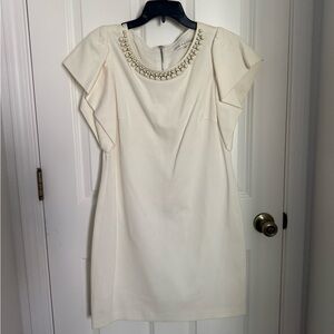 White Trina Turk embellished dress